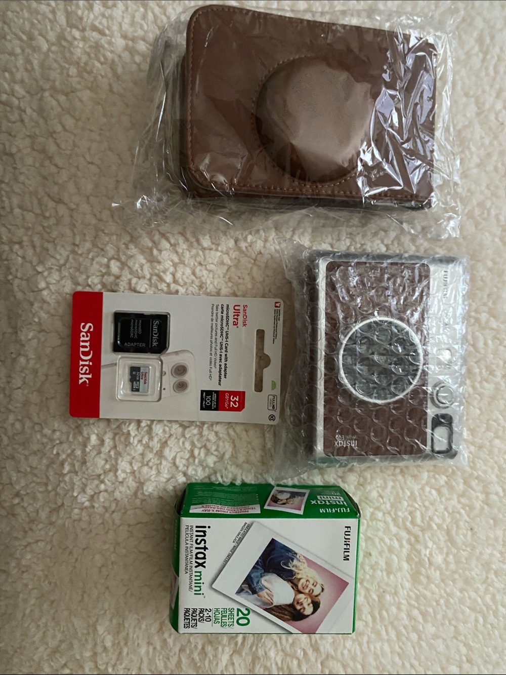 Fujifilm instax mini EVO Brown Retro Instant Camera with Brown Case
